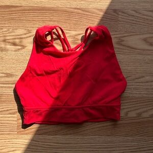 Buffbunny Sports Bra Adjustable Clip Closure Red Size Small